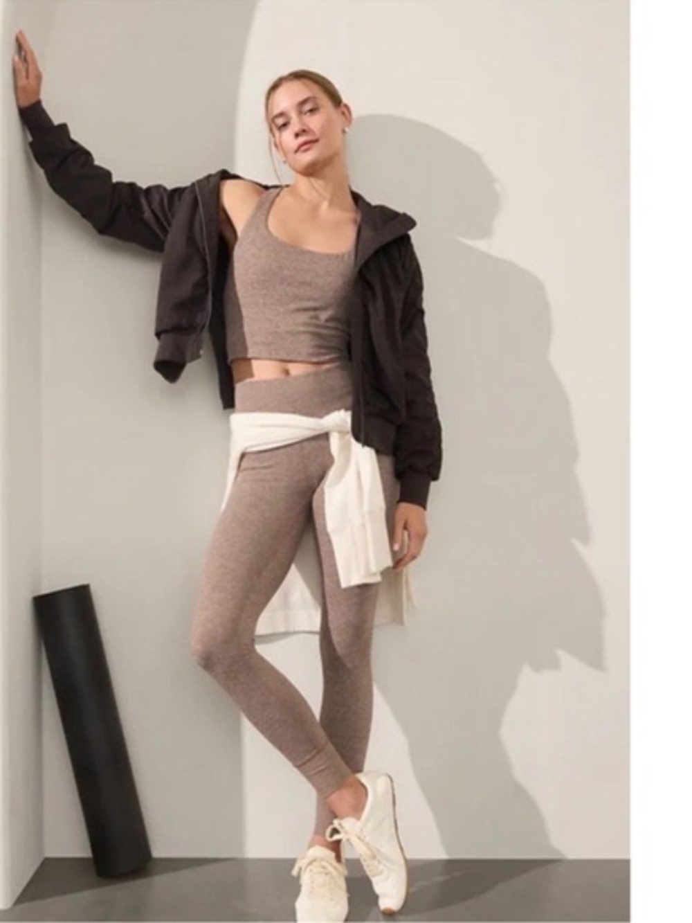 Athleta Softluxe Tight leggings high waisted women Sz S Pyrite Dovetail Heather